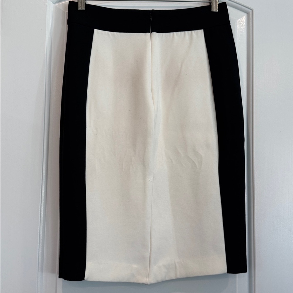 Zara Basic Black and Off White Pencil Skirt Size Large - Picture 5 of 5